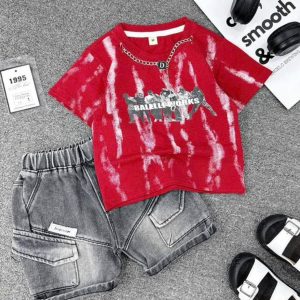 Boy's short Set (Red top)