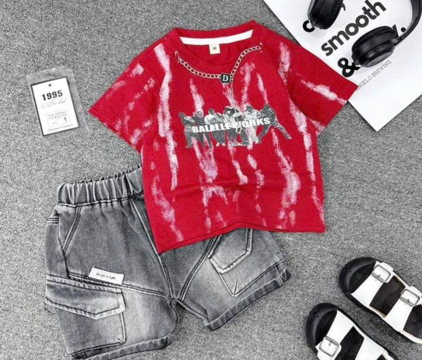 Boy's short Set (Red top)